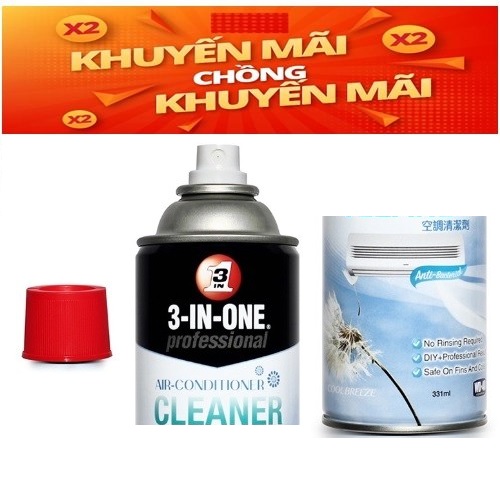 Chai Xịt Vệ Sinh Máy Lạnh WD-40 3 In 1 Professional Air Conditioner Cleaner 85149 331ml - 39099655