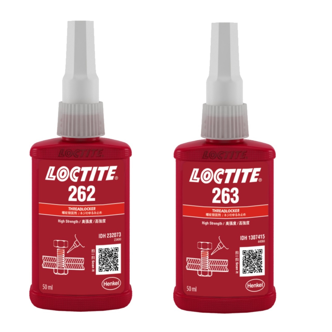 So sánh Keo dán khóa ren Loctite 262 và Loctite 263