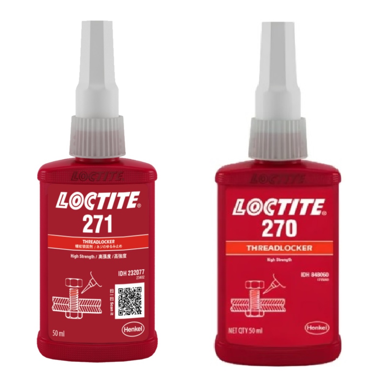 So sánh Keo dán khoá ren Loctite 270 và Loctite 271
