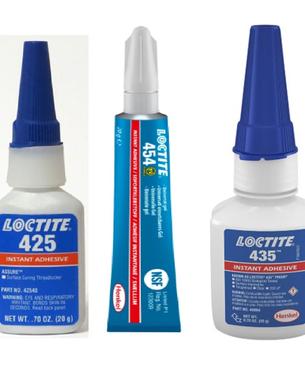 So sánh Keo dán đa năng Loctite 425, Loctite 435 và Loctite 454