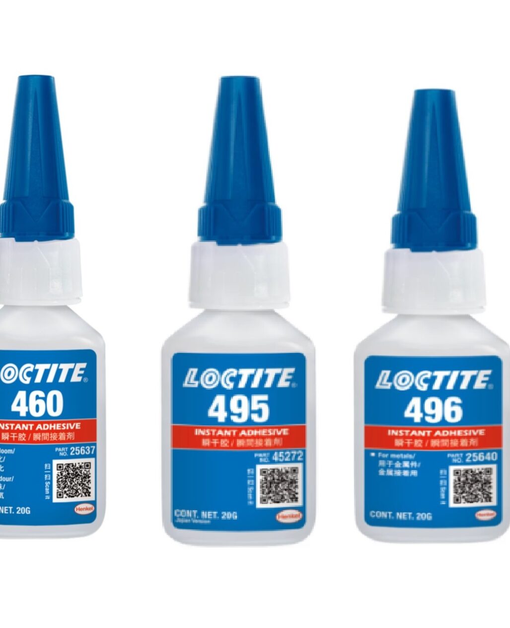 So sánh Keo dán đa năng Loctite 460, Loctite 495 và Loctite 496