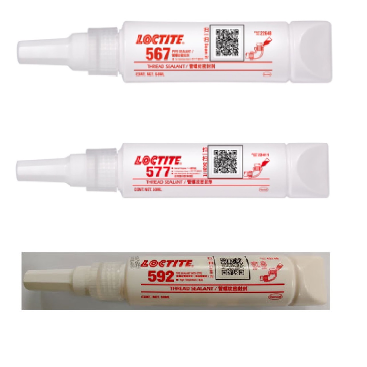 So sánh Keo dán làm kín ren Loctite 567, Loctite 577 và Loctite 592