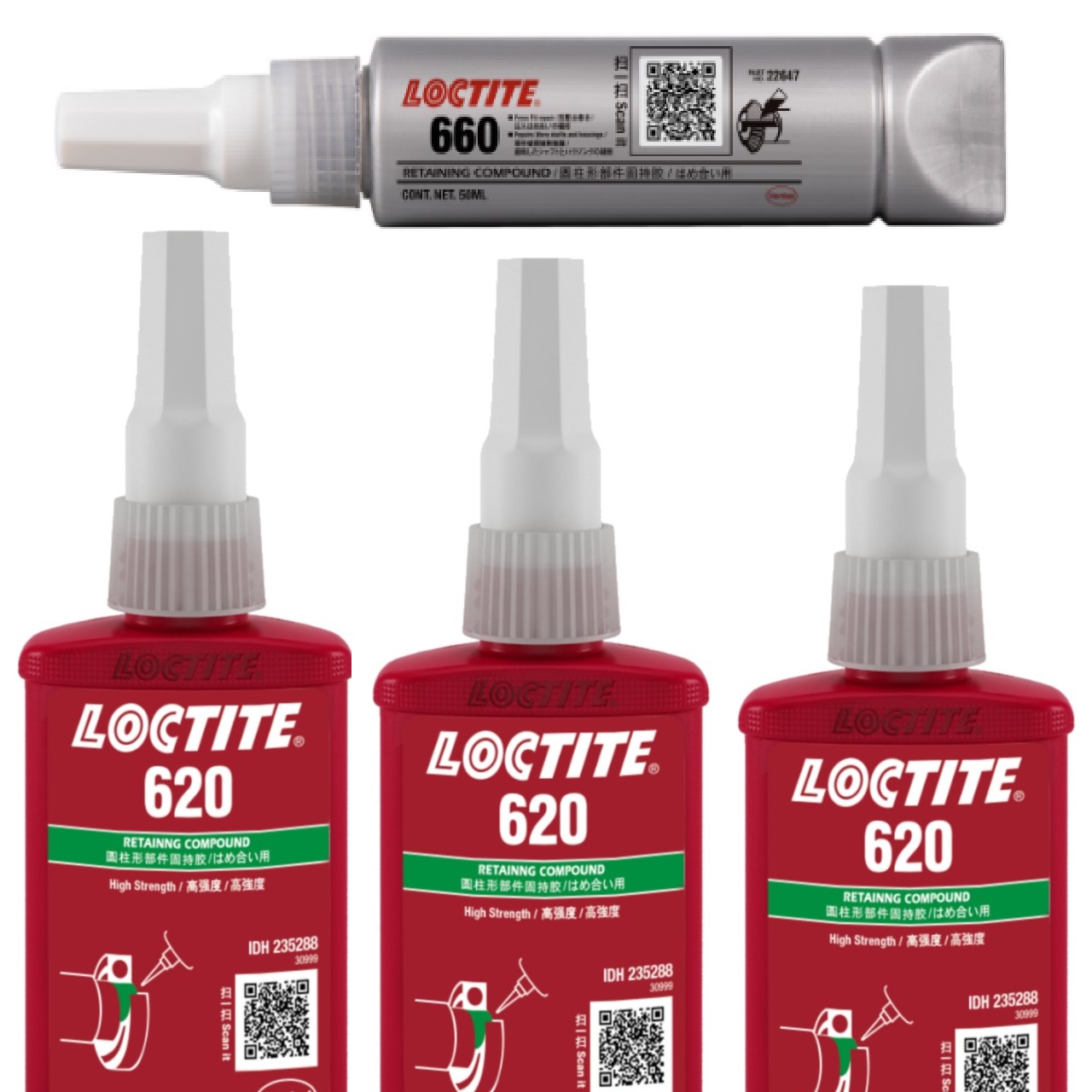 So sánh Keo dán chống xoay Loctite 620 và Loctite 660