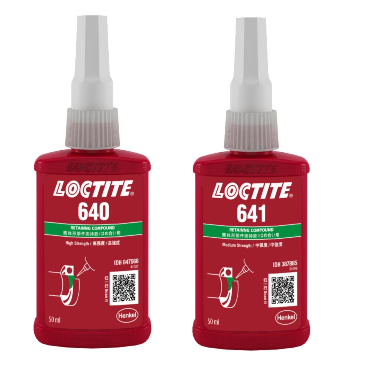 So sánh Keo dán chống xoay Loctite 640 và Loctite 641