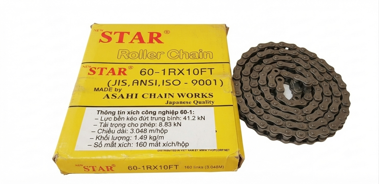 Xích đơn 60-1RS, xích thép đơn 1 dãy 60-1RS, xích 60-1RS